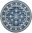 Waken Round Rug - Navy II.