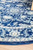 Waken Round Rug - Navy II.