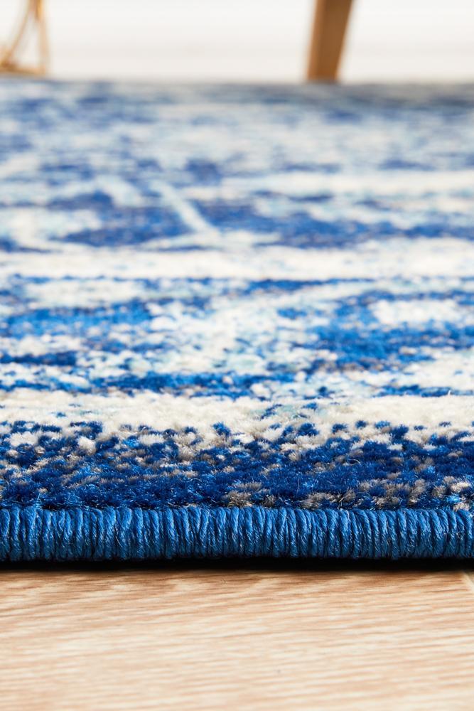 Waken Round Rug - Navy II.