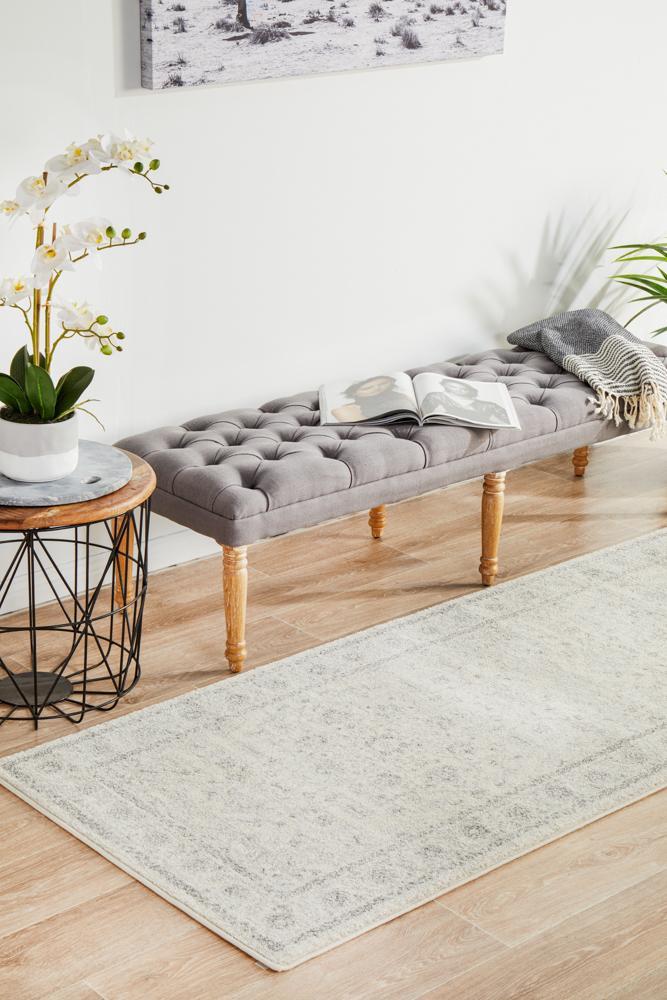 Waken Runner Rug - Winter White.