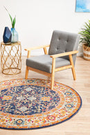 Waken Round Rug - Multi.