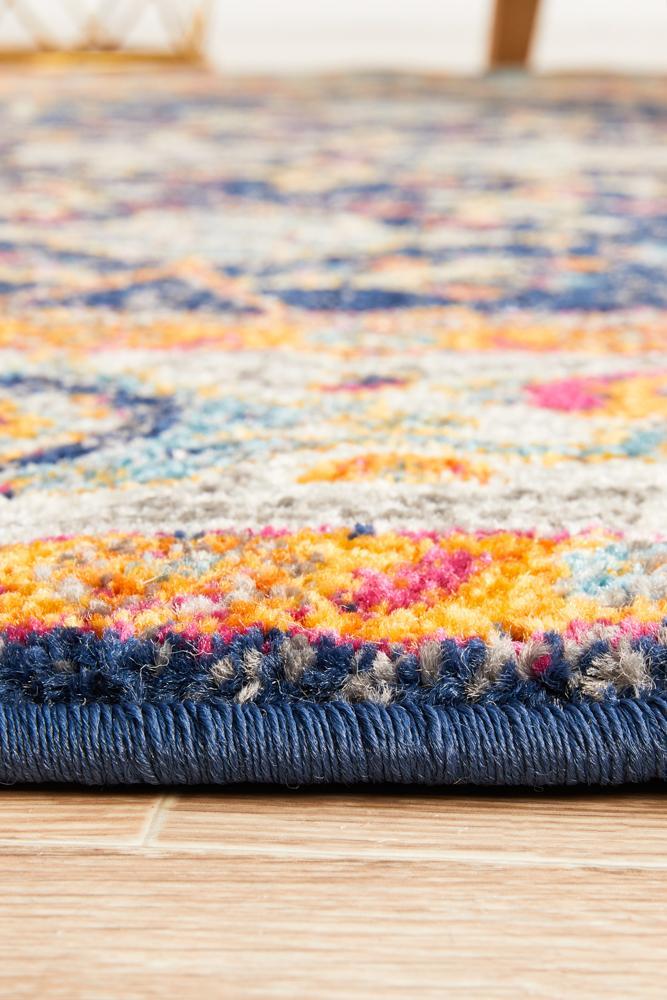 Waken Round Rug - Multi.