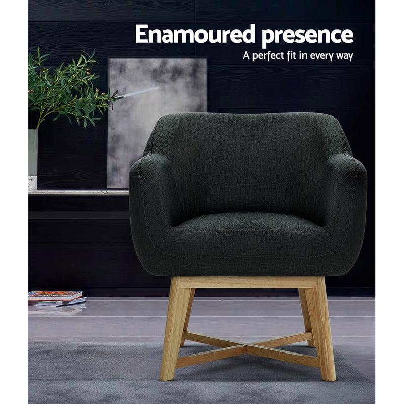 Bonnac Tub Armchair - Charcoal