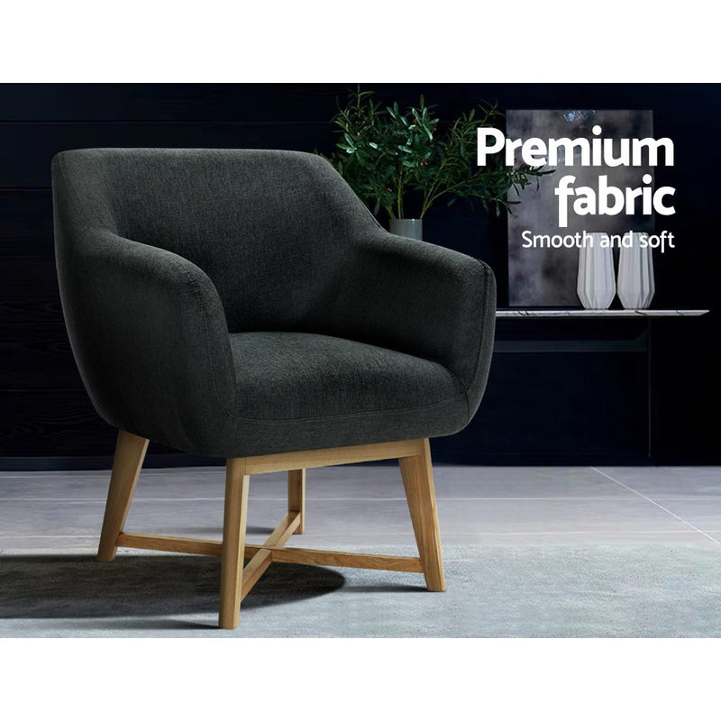 Bonnac Tub Armchair - Charcoal