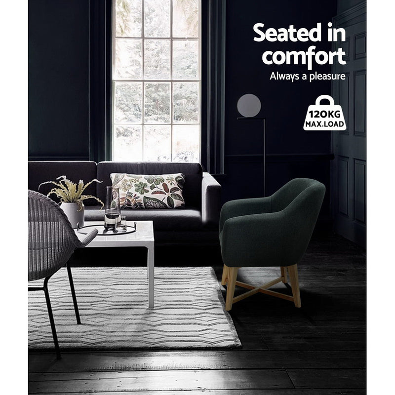 Bonnac Tub Armchair - Charcoal