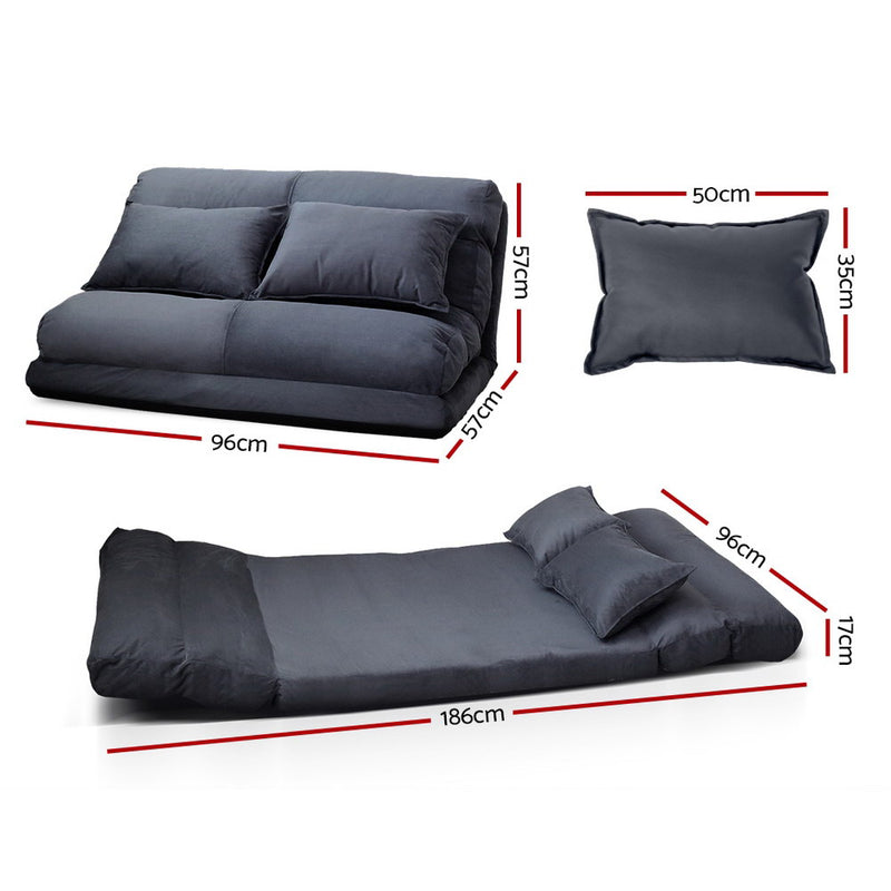 Whitla Floor Sofa Bed - Suede