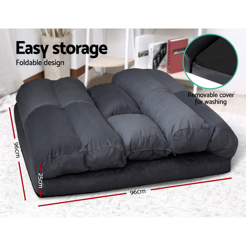 Whitla Floor Sofa Bed - Suede