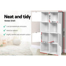 Display Shelf 8 Cube Storage 4 Door Cabinet Organiser Bookshelf Unit White.