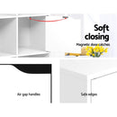 Display Shelf 8 Cube Storage 4 Door Cabinet Organiser Bookshelf Unit White.