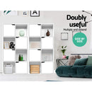 Display Shelf 8 Cube Storage 4 Door Cabinet Organiser Bookshelf Unit White.