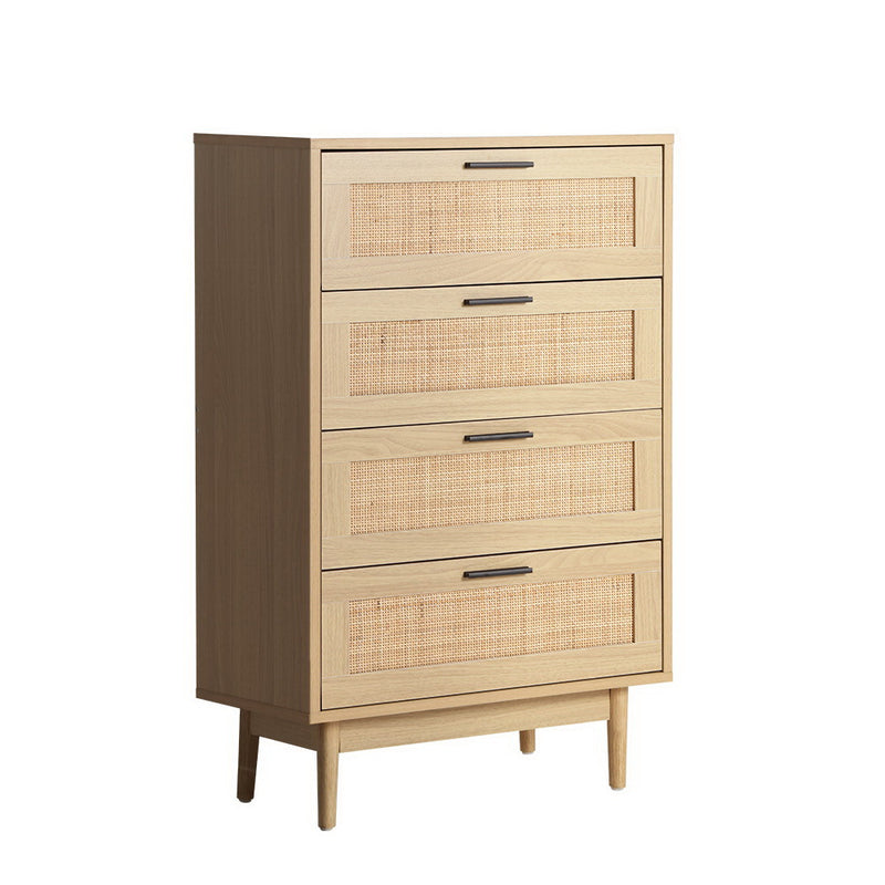 Rattan 4 Chest of Drawers