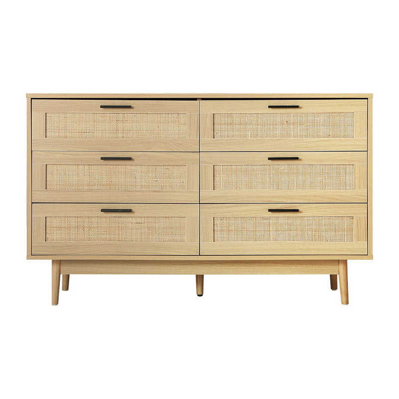 Rattan 6 Chest of Drawers