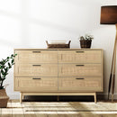 Rattan 6 Chest of Drawers