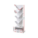 Display Shelf 7-Shelf Tree Bookshelf Book Storage Rack Bookcase White.