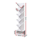 Display Shelf 9-Shelf Tree Bookshelf Book Storage Rack Bookcase White.