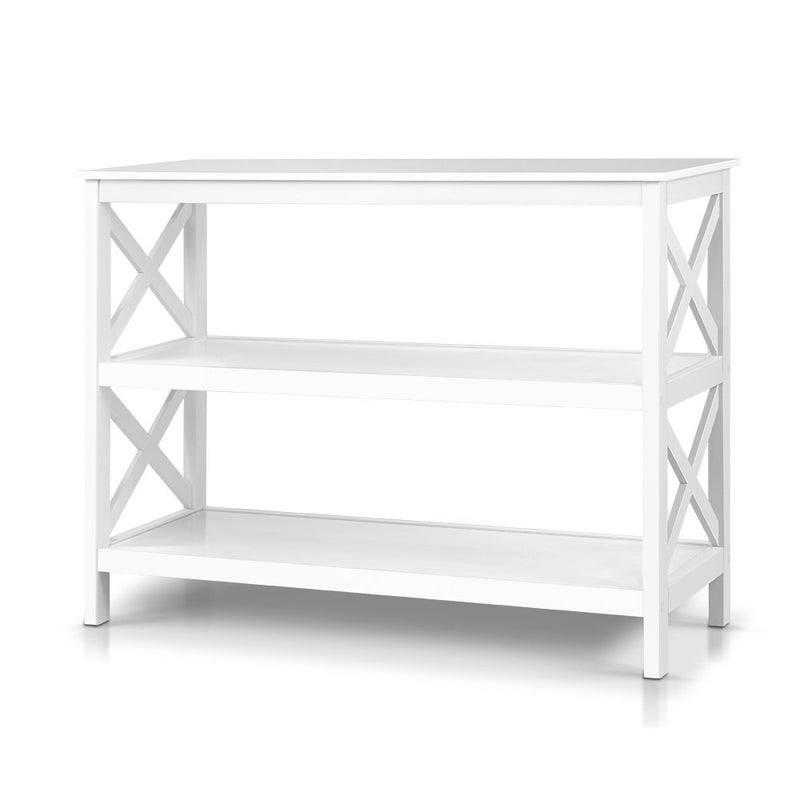 Wooden Storage Console Table - White.