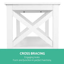 Wooden Storage Console Table - White.