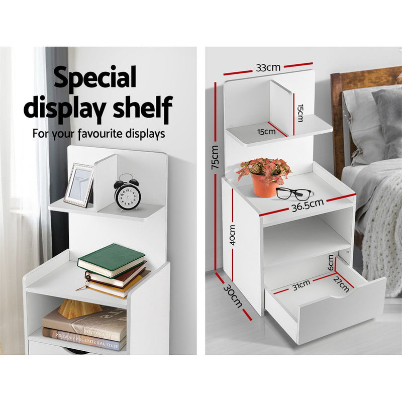 Anzex Bedside with Shelf Display