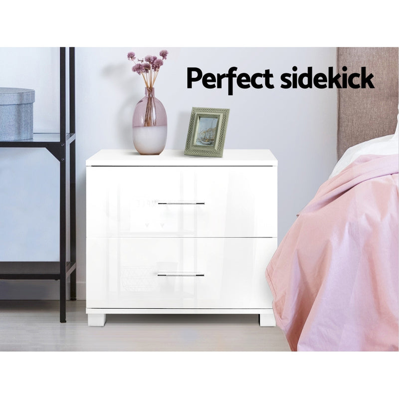 Lorris Bedside - White