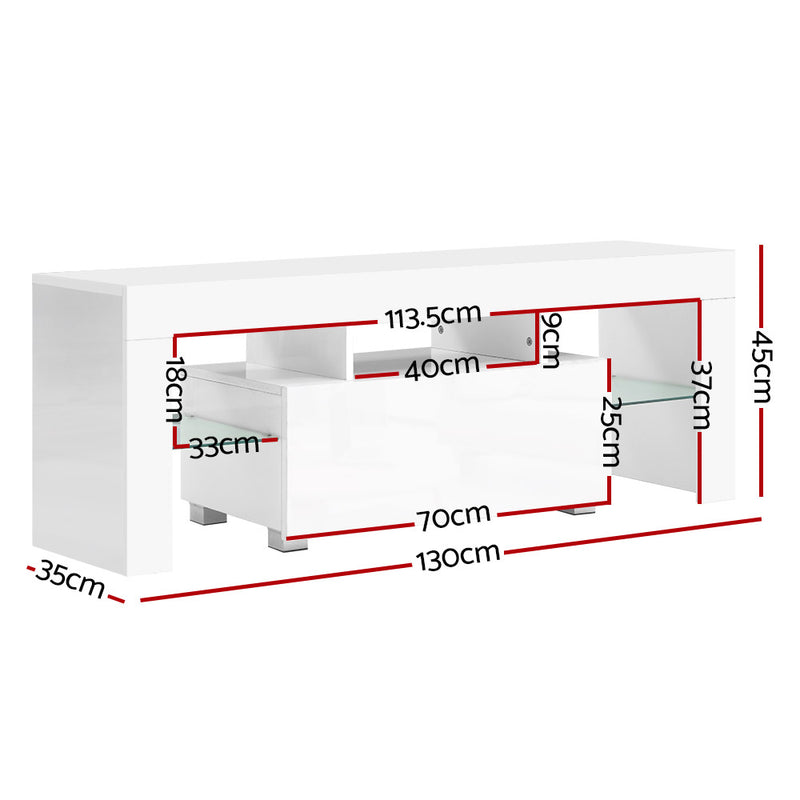 Manhattan LED TV Unit - White