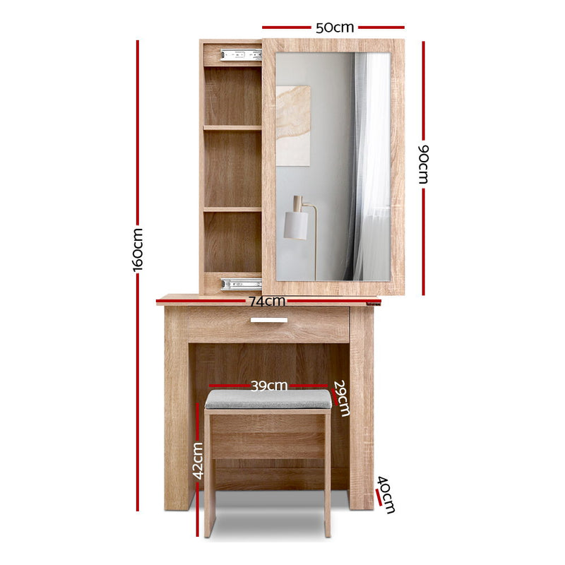 Garsen Dressing Table Set - Natural