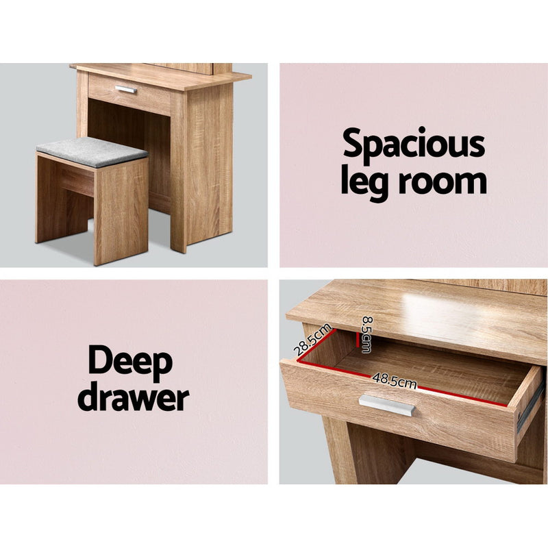 Garsen Dressing Table Set - Natural