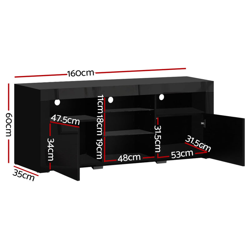 Miami 160cm LED TV Unit - Black