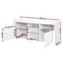 Miami 160cm LED TV Unit - White