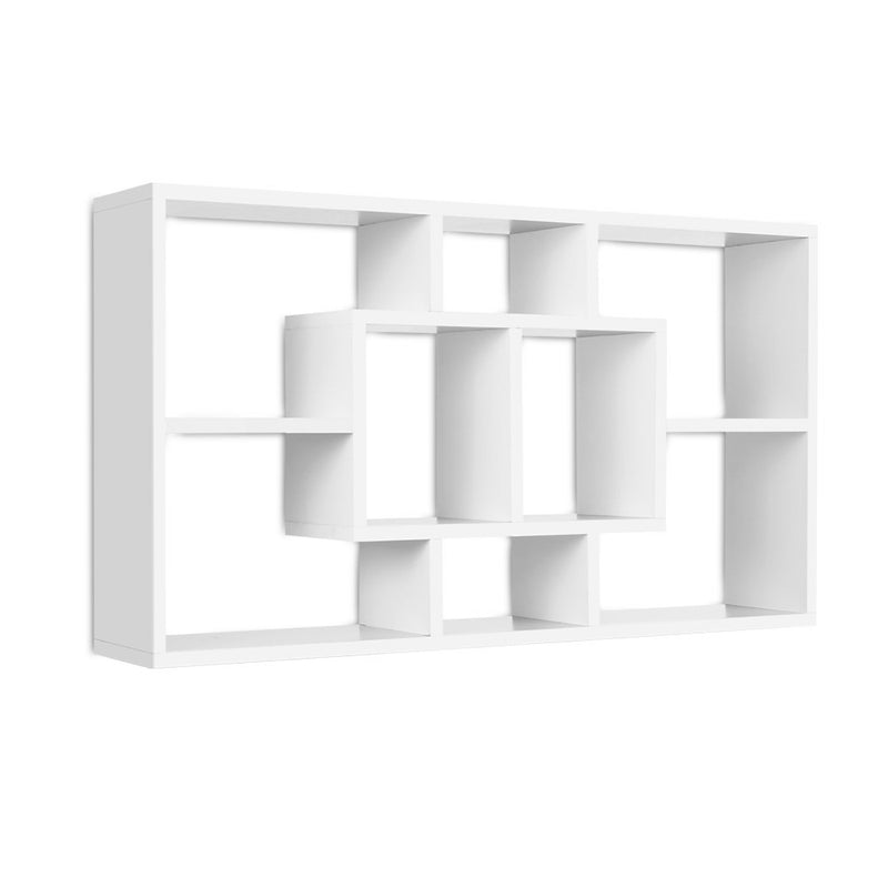 Floating Wall Shelf DIY Mount Storage Bookshelf Display Rack White.