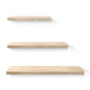 3pcs Wall Floating Shelf Set DIY Mount Storage Book Display Rack Oak.