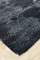 Black Grey Ombre Shaggy Rug.