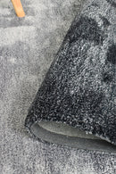 Black Grey Ombre Shaggy Rug.