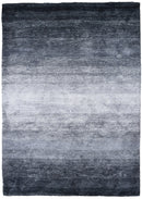 Black Grey Ombre Shaggy Rug.