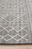 Arya Stitch Woven Rug Silver Grey.