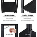 Led Floor Lamp Shelf Vintage Wood Standing Light Reading Storage Bedroom.