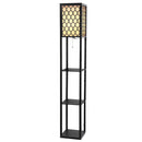 Floor Lamp Storage Shelf LED Lamps Vintage Standing Reading Light Bedroom.