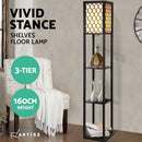 Floor Lamp Storage Shelf LED Lamps Vintage Standing Reading Light Bedroom.