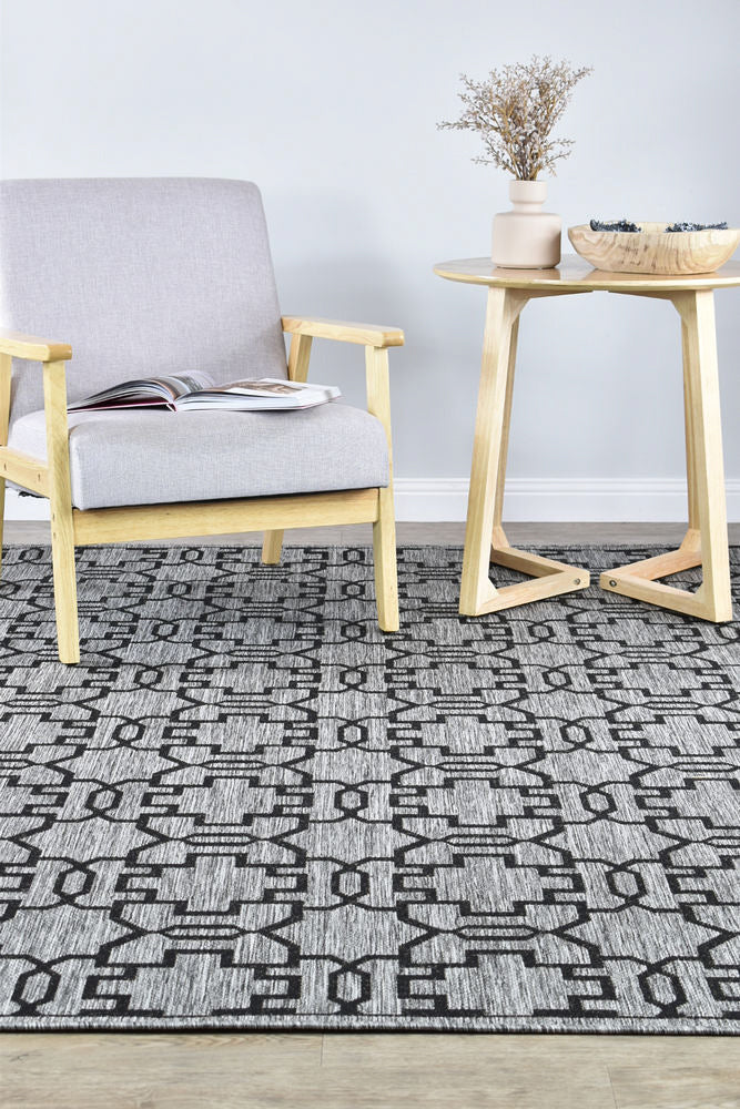 Pacific Grey Black Rug 208-DM9E.
