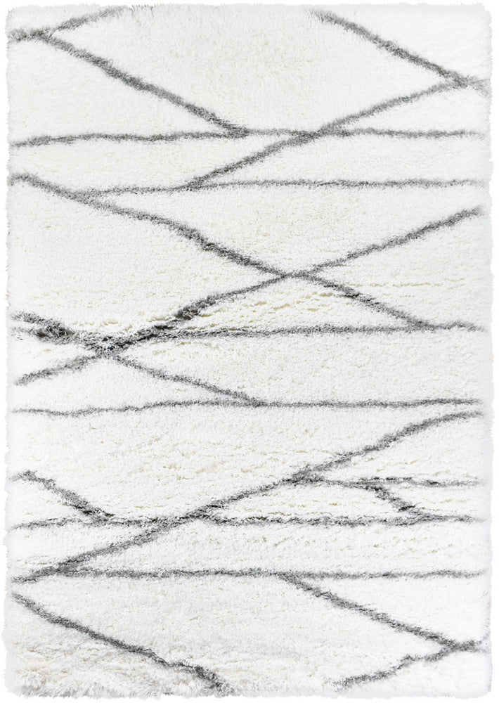 Cobi Shaggy White Rug 8741A.
