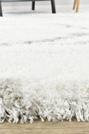 Cobi Shaggy White Rug 8741A.