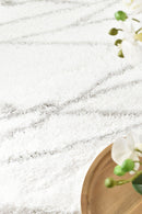 Cobi Shaggy White Rug 8741A.
