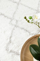 Cobi Shaggy White Rug 8744A.