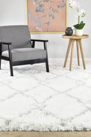 Cobi Shaggy White Rug 8744A.