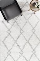Cobi Shaggy White Rug 8744A.