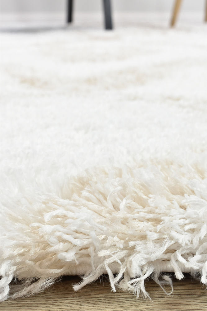Cobi Shaggy Beige White Rug 8745A.