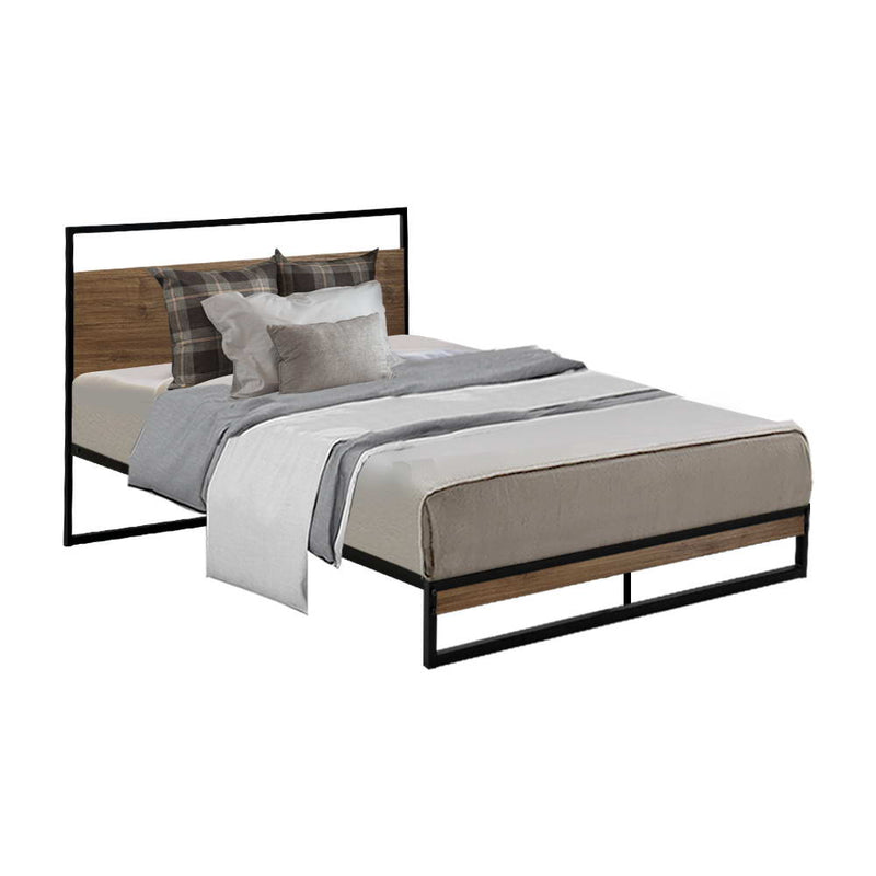 Metal Bed Frame King Single Size Mattress Base Platform Foundation Dane