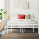 Ludo Double Metal Bed Frame - White