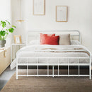 Ludo Queen Metal Bed Frame - White