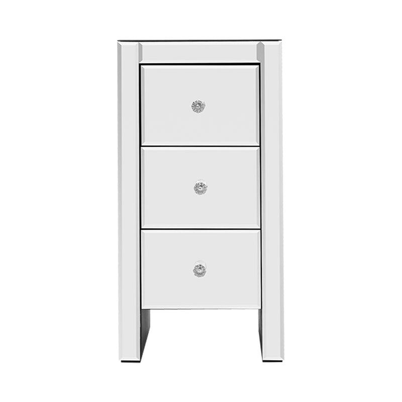 Minotte Slim Mirror Bedside - Silver