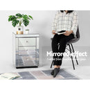 Minotte Mirror Bedside - Silver